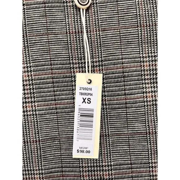 NWT MAX STUDIO Checked A Line Mini Skirt