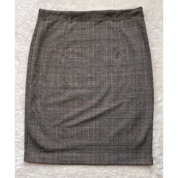 NWT MAX STUDIO Checked A Line Mini Skirt