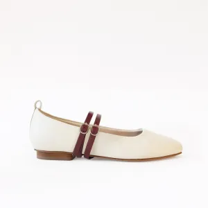 Off White Ballet Swap Burgundy Double Lane
