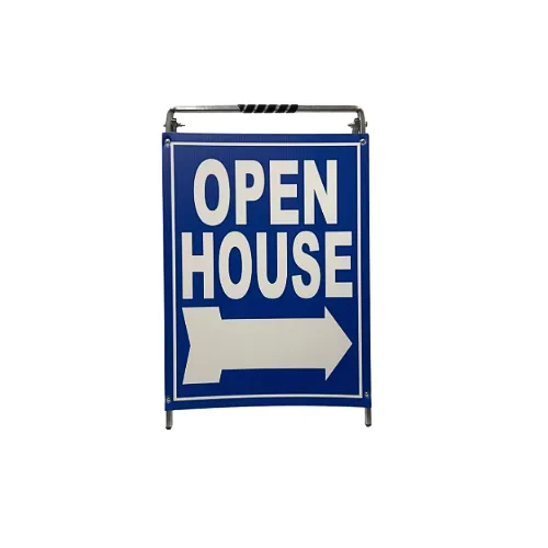 Open House Sign Metal A Frame Kit - 5 Pack - MOD - Blue