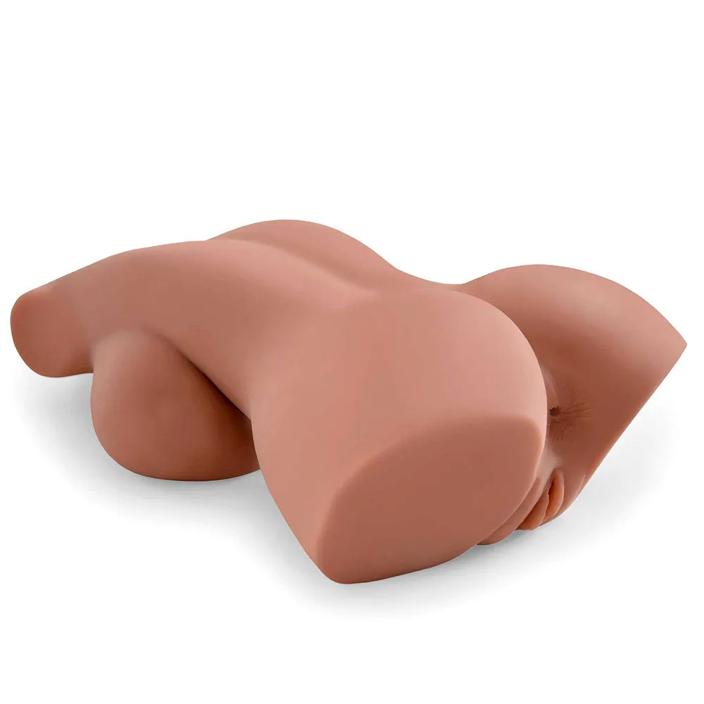 PDX Plus Perfect 10 Torso Dual Entry Masturbator Tan