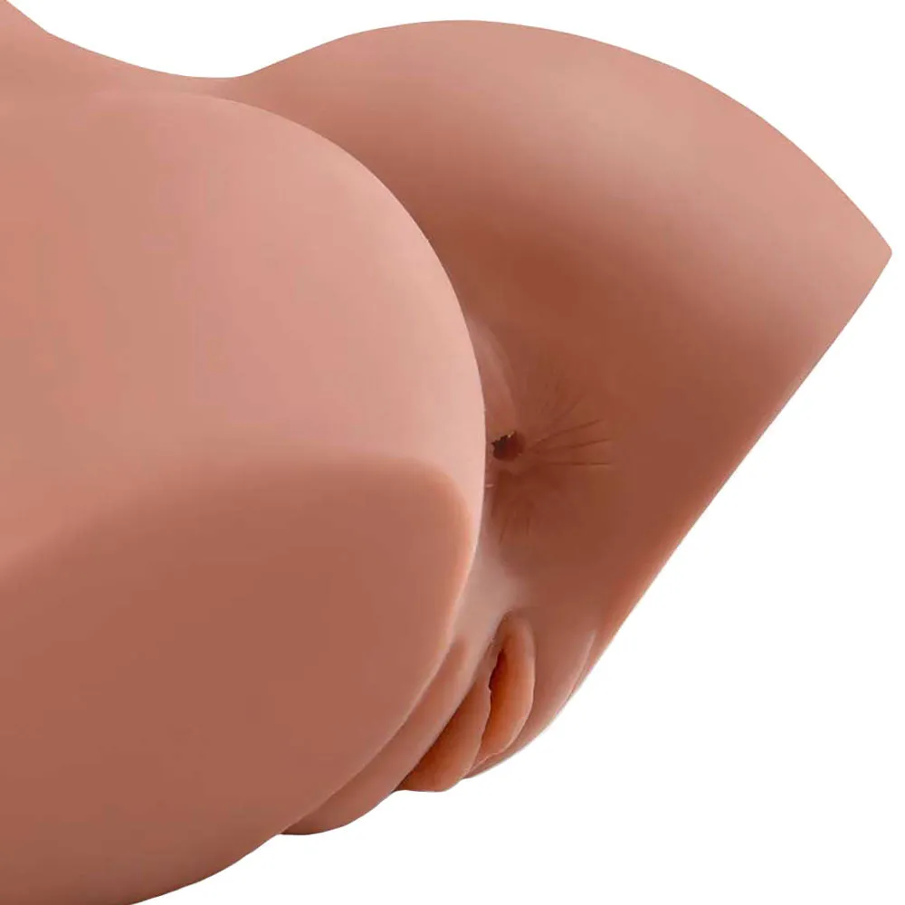 PDX Plus Perfect 10 Torso Dual Entry Masturbator Tan