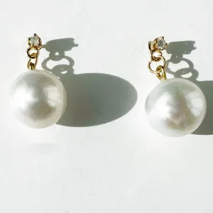 Pearl and Diamond Earrings
