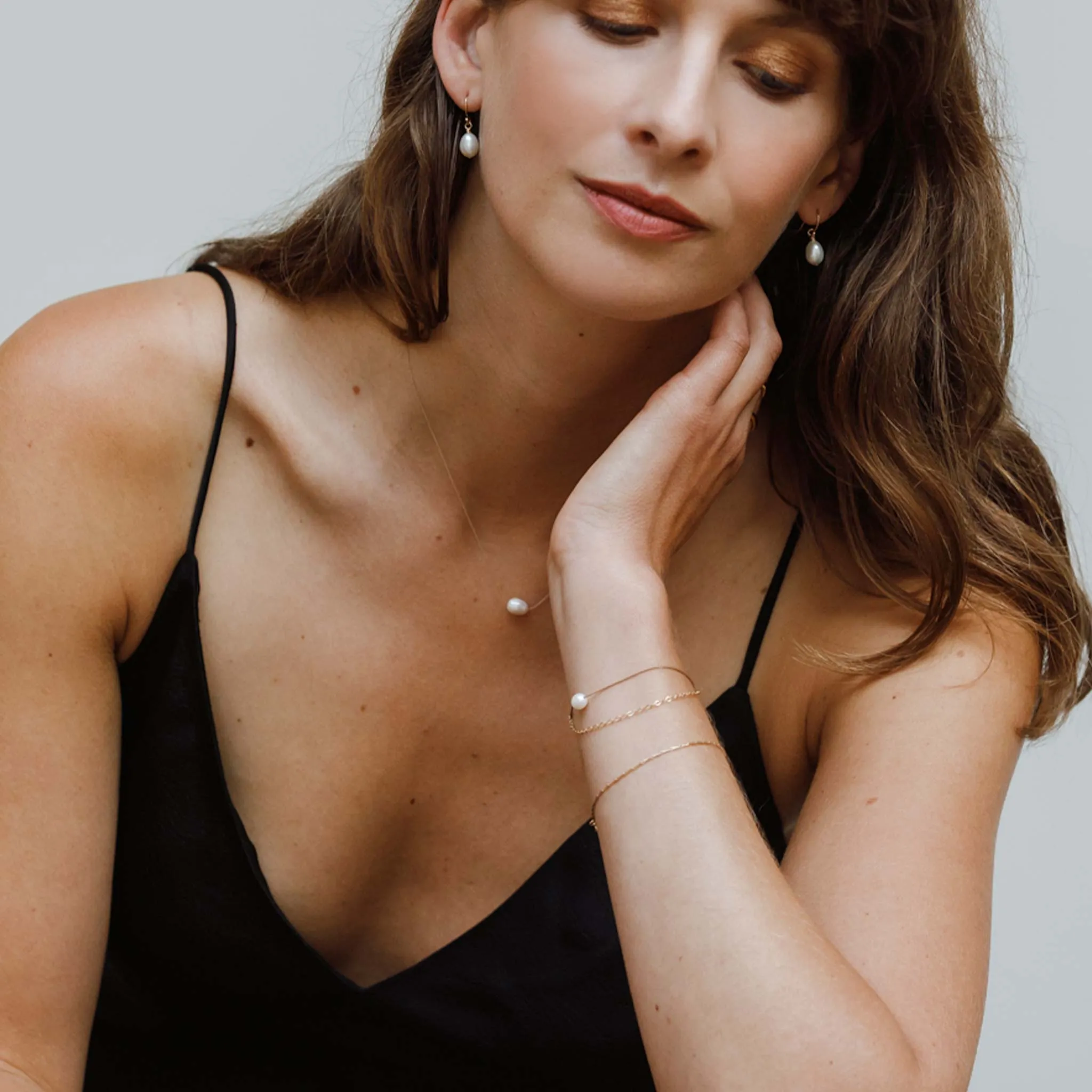 Pearl Fine Cord Necklace