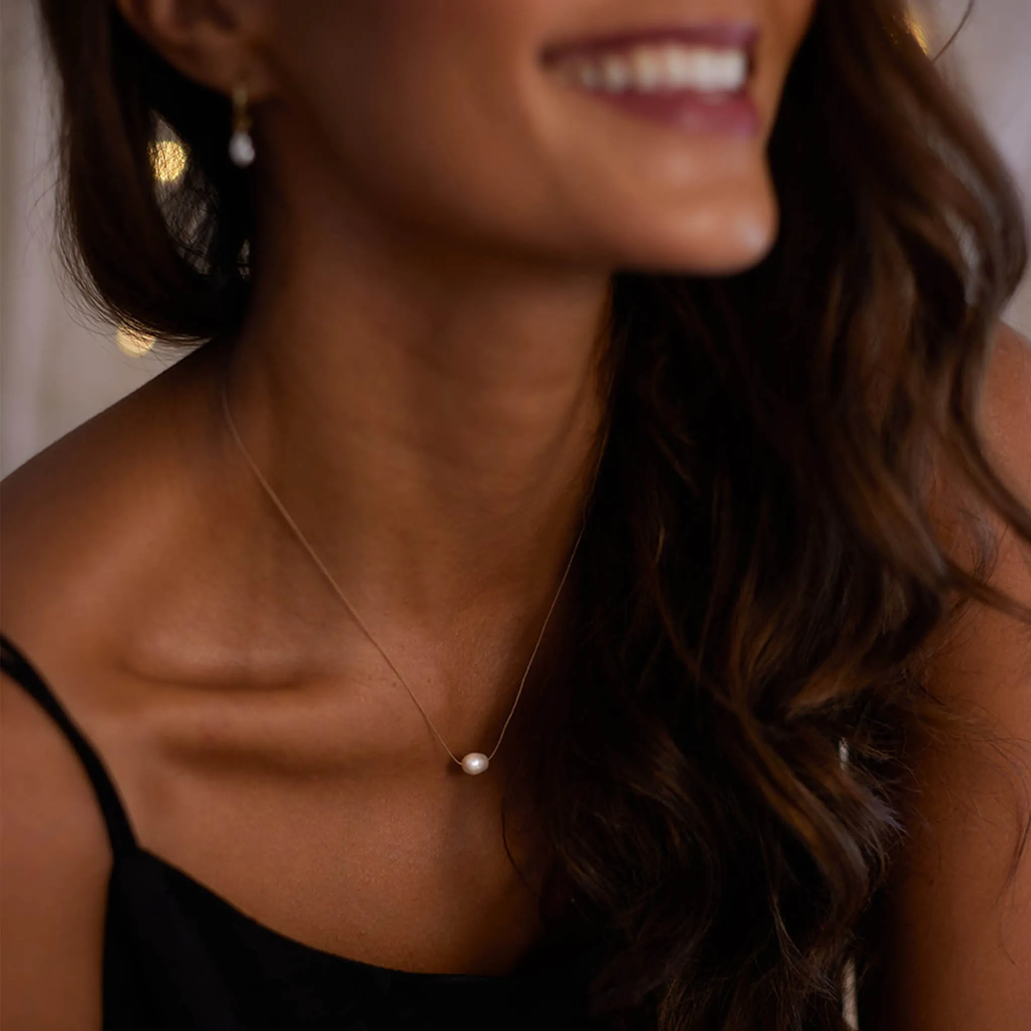 Pearl Fine Cord Necklace