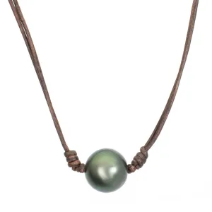 Pearl Leather Necklace