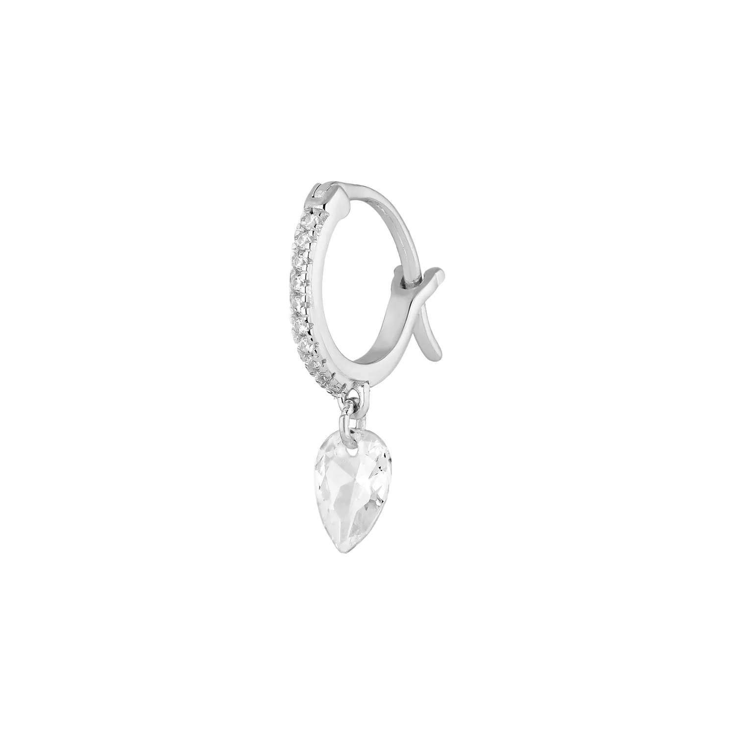PENDIENTE PIERCING ARO DE PLATA CHIC