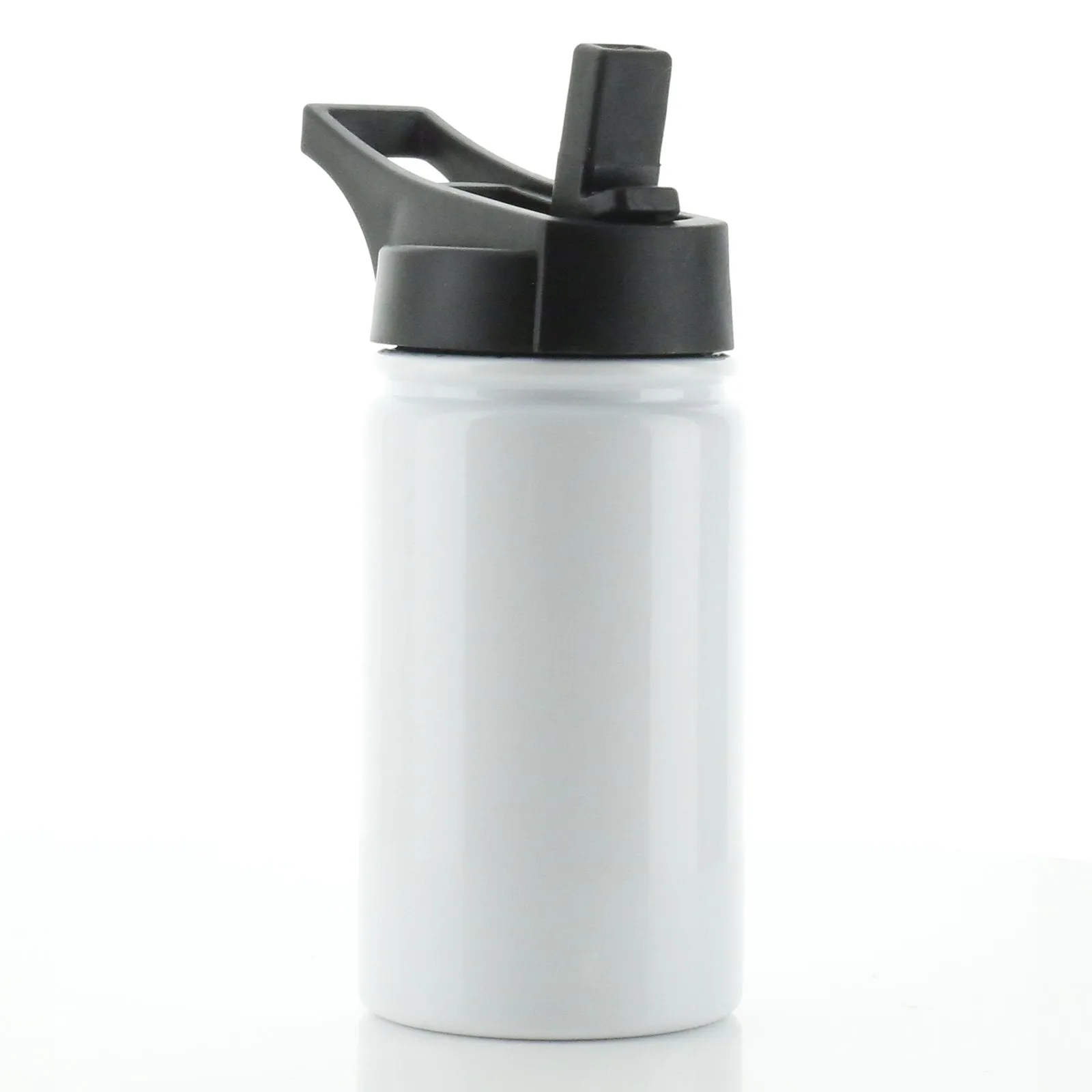 Personalised Cow Skull Feathers and Name White Sports Flask