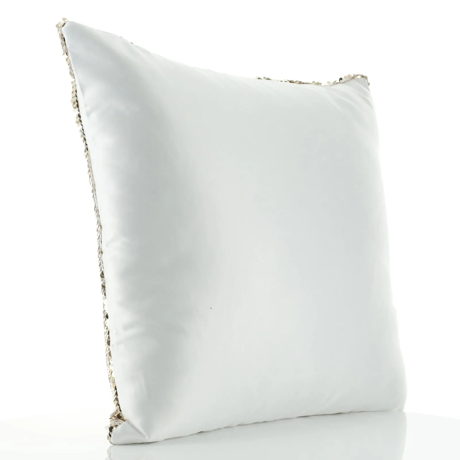 Personalised Sequin Cushion with Brown and White Alpaca Multicolour Flower Wreath and Cute Text