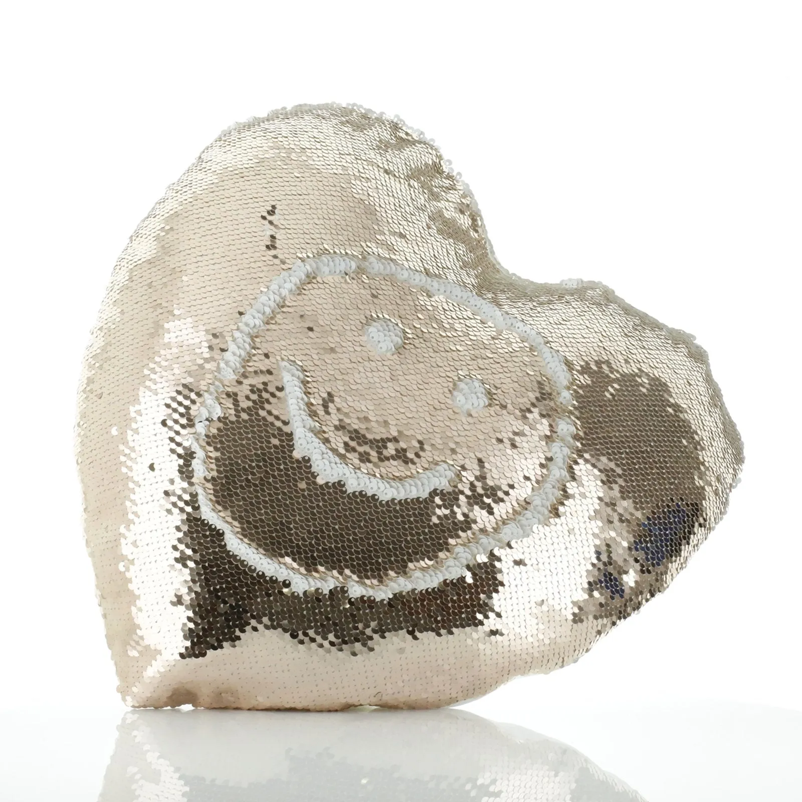 Personalised Sequin Heart Cushion with Cute Text and Blonde Hair Pink Dress Ballerina