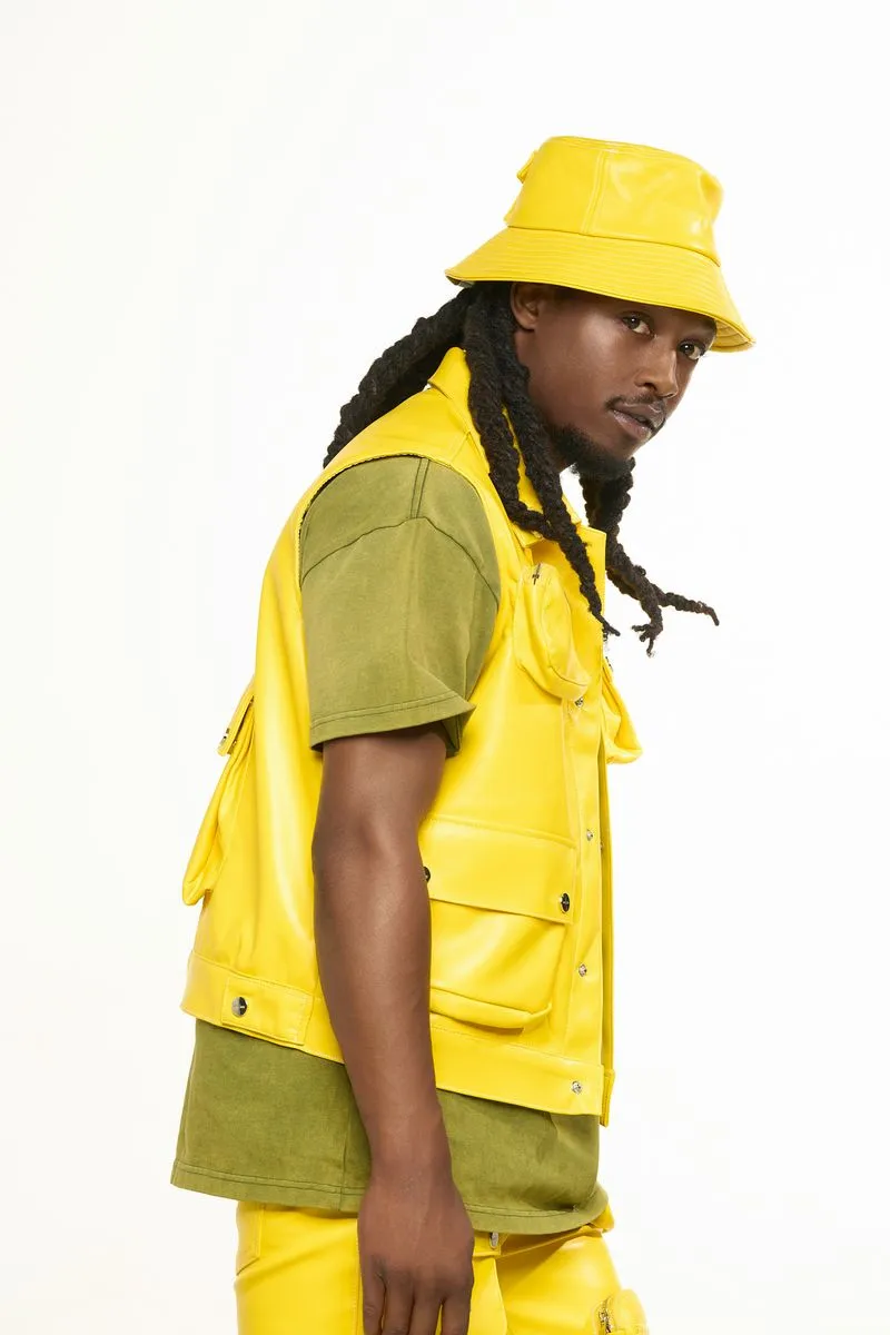 PHEELINGS FLOAT ON CARGO LEATHER VEST (CANARY YELLOW)