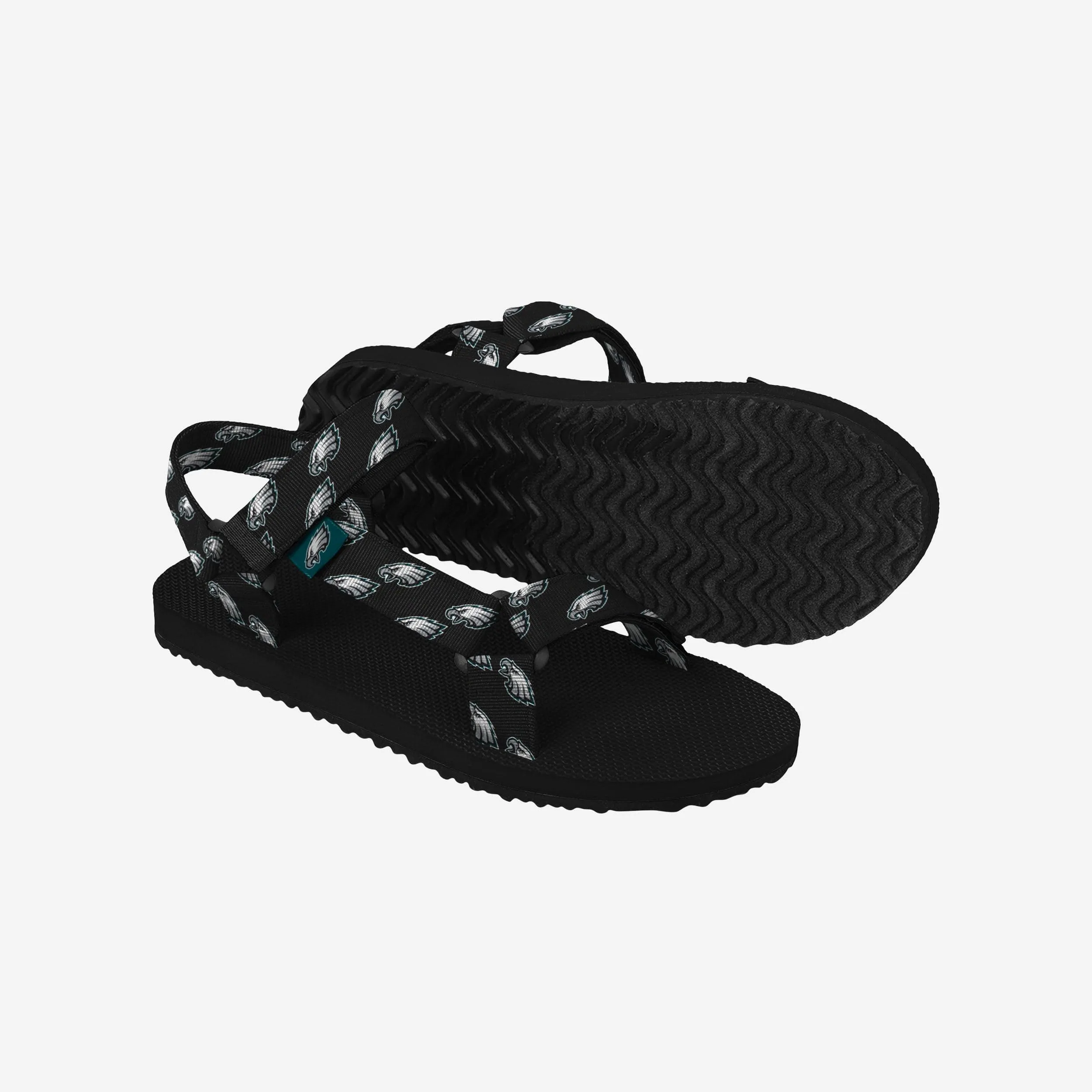 Philadelphia Eagles Womens Repeat Logo Strap Sandal