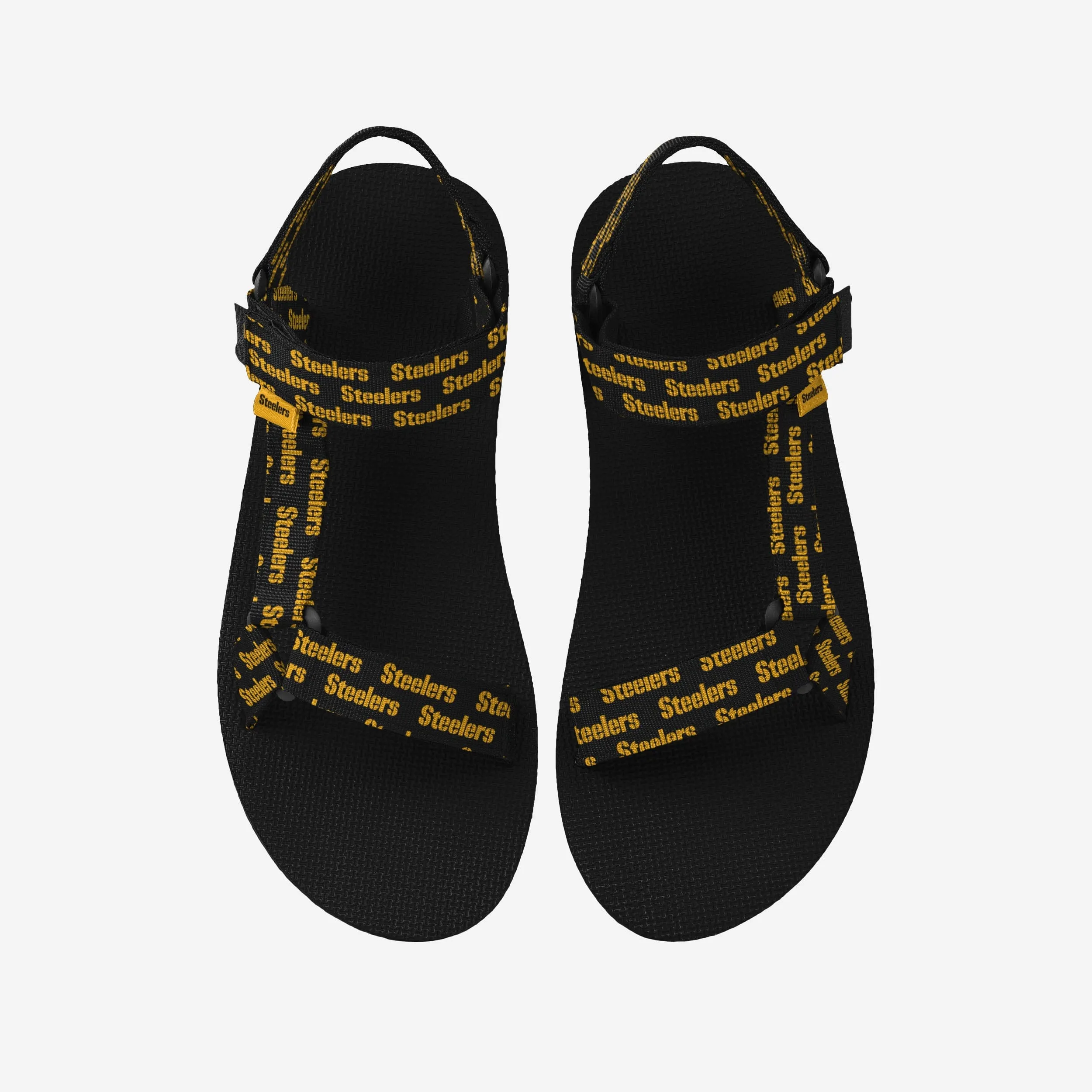 Pittsburgh Steelers Womens Repeat Logo Strap Sandal