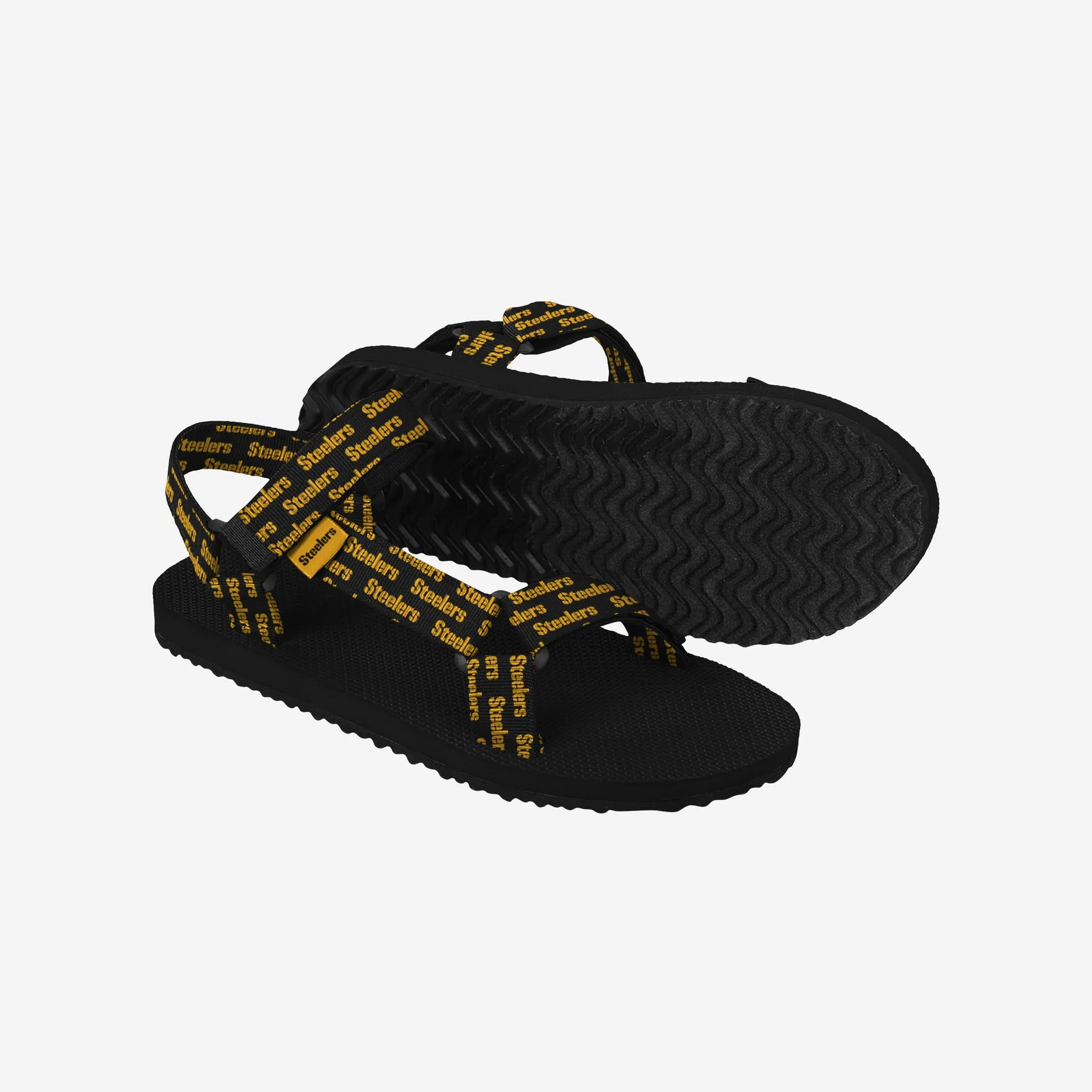Pittsburgh Steelers Womens Repeat Logo Strap Sandal