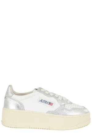 Platform Sneakers With Leather Upper