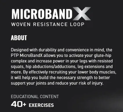 PTP MicroBandX Woven resistance loop