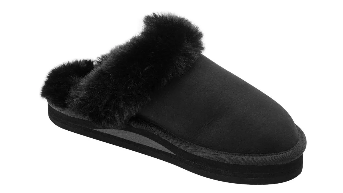 Rainbow Sandals Women's Sunset Snugs Premier Leather Black Slipper