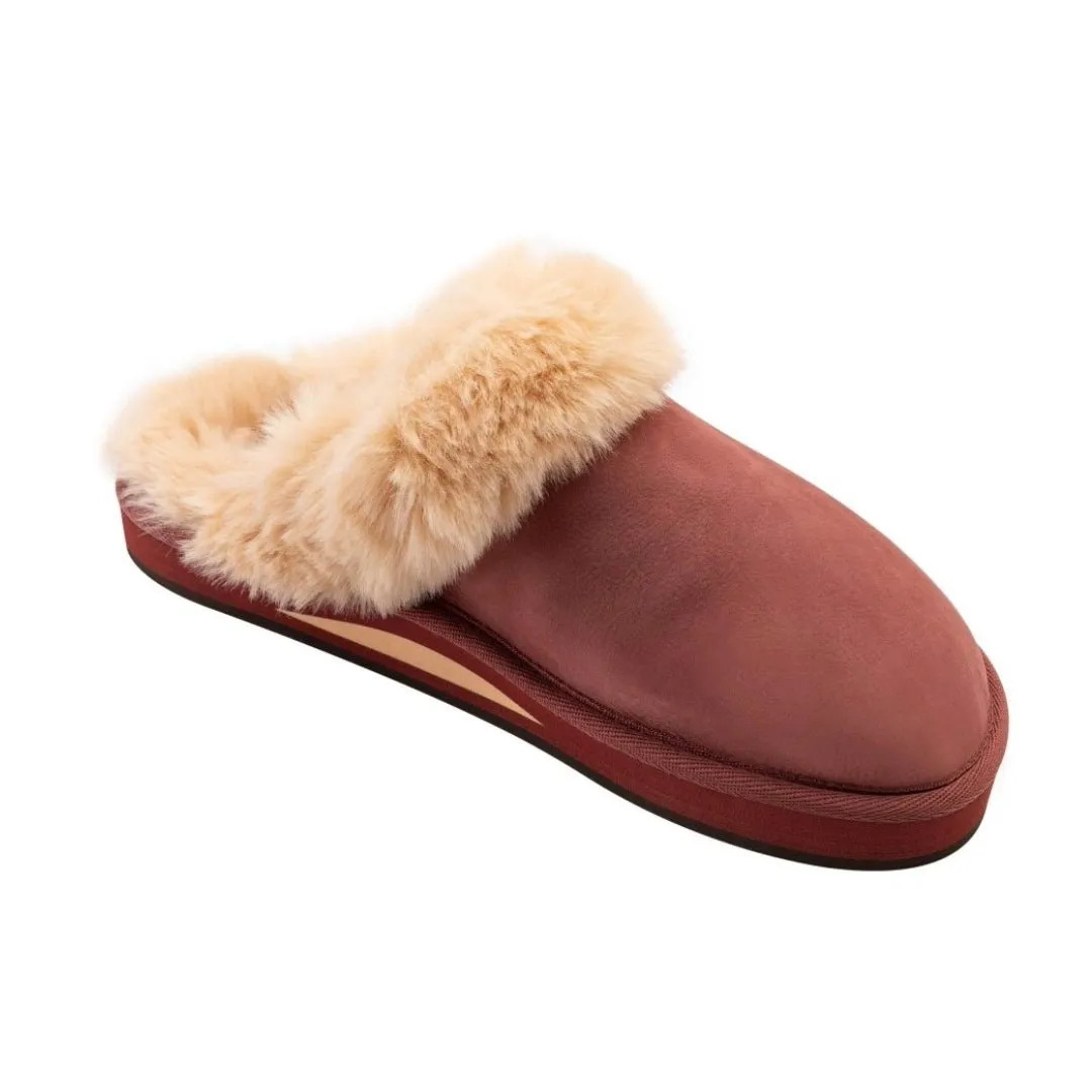 Rainbow Sandals Women's Sunset Snugs Premier Leather Cognac Slipper