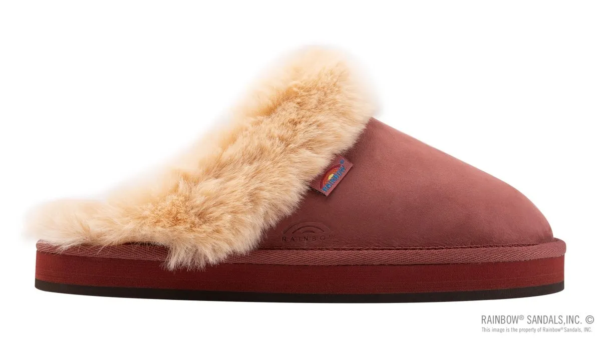 Rainbow Sandals Women's Sunset Snugs Premier Leather Cognac Slipper