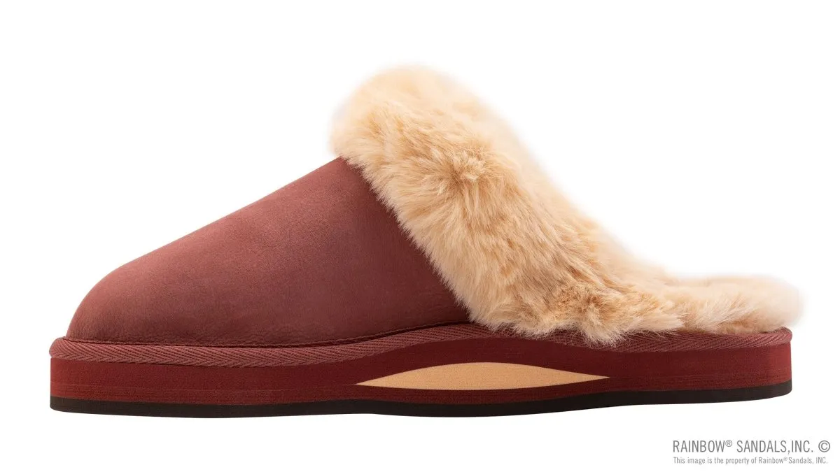 Rainbow Sandals Women's Sunset Snugs Premier Leather Cognac Slipper