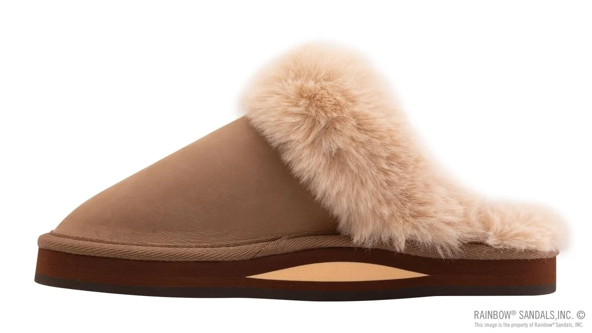 Rainbow Sandals Women's Sunset Snugs Premier Leather Dark Brown Slipper