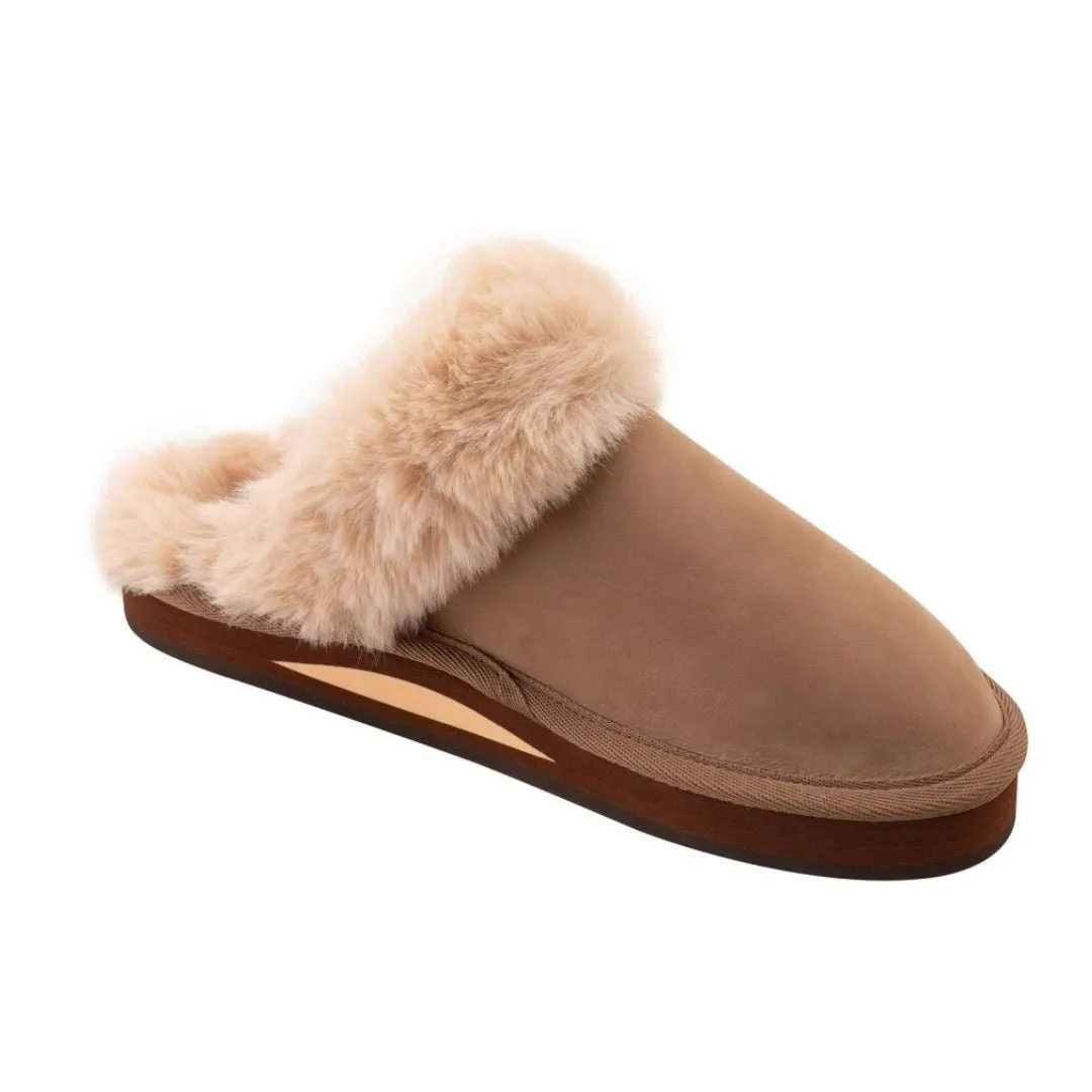 Rainbow Sandals Women's Sunset Snugs Premier Leather Dark Brown Slipper