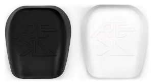 REKD Patrol Skateboard Knee Pads - Replacement Caps - Black/White