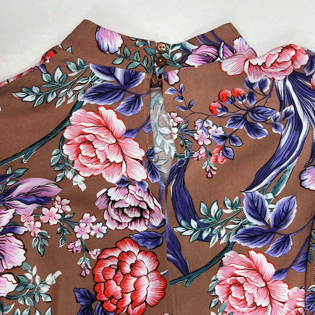 RT Retro Style Long Sleeve Floral Dress 10