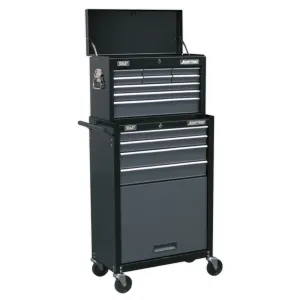 Sealey 13 Drawer Topchest & Rollcab Combination - Black/Grey - A