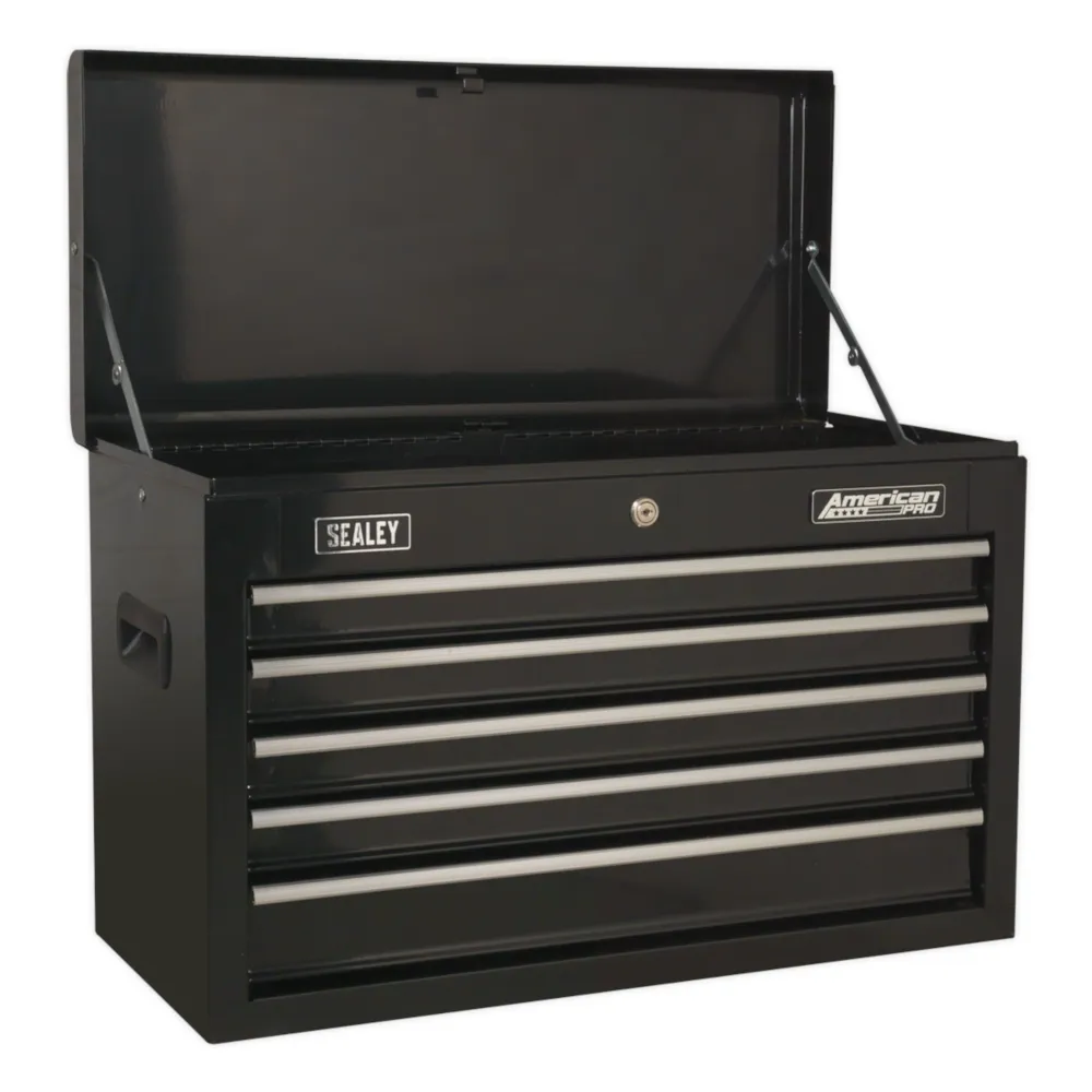 Sealey 5 Drawer Topchest with Ball-Bearing Slides - Black - A