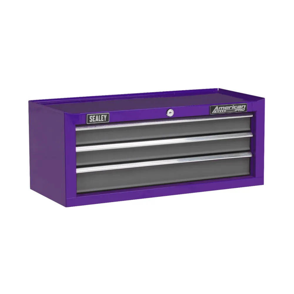 Sealey 9 Drawer Topchest, Mid-Box & Rollcab Combination - Purple/Grey - B