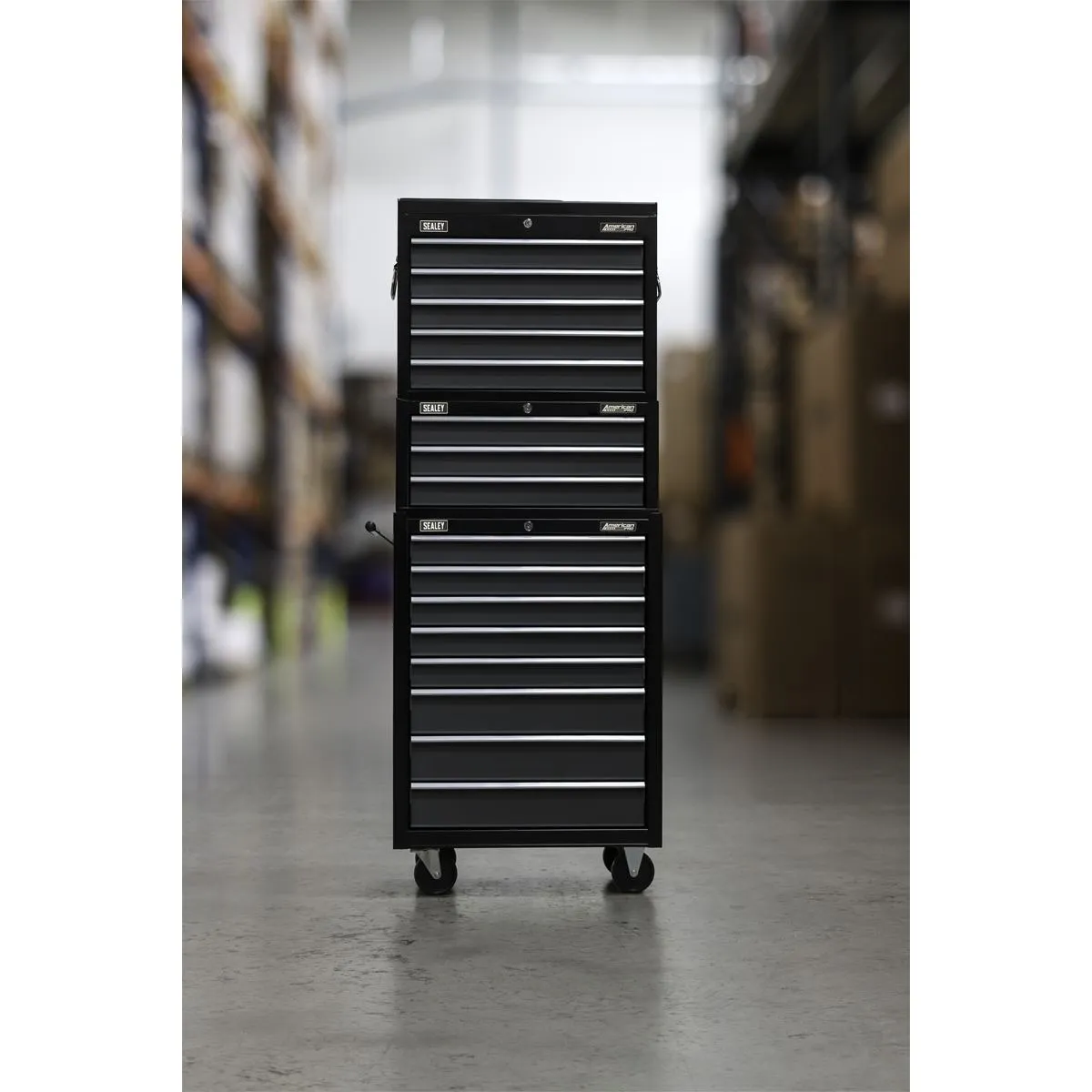 Sealey American Pro Tool Chest Combination 16 Drawer with Ball-Bearing Slides - Black/Grey
