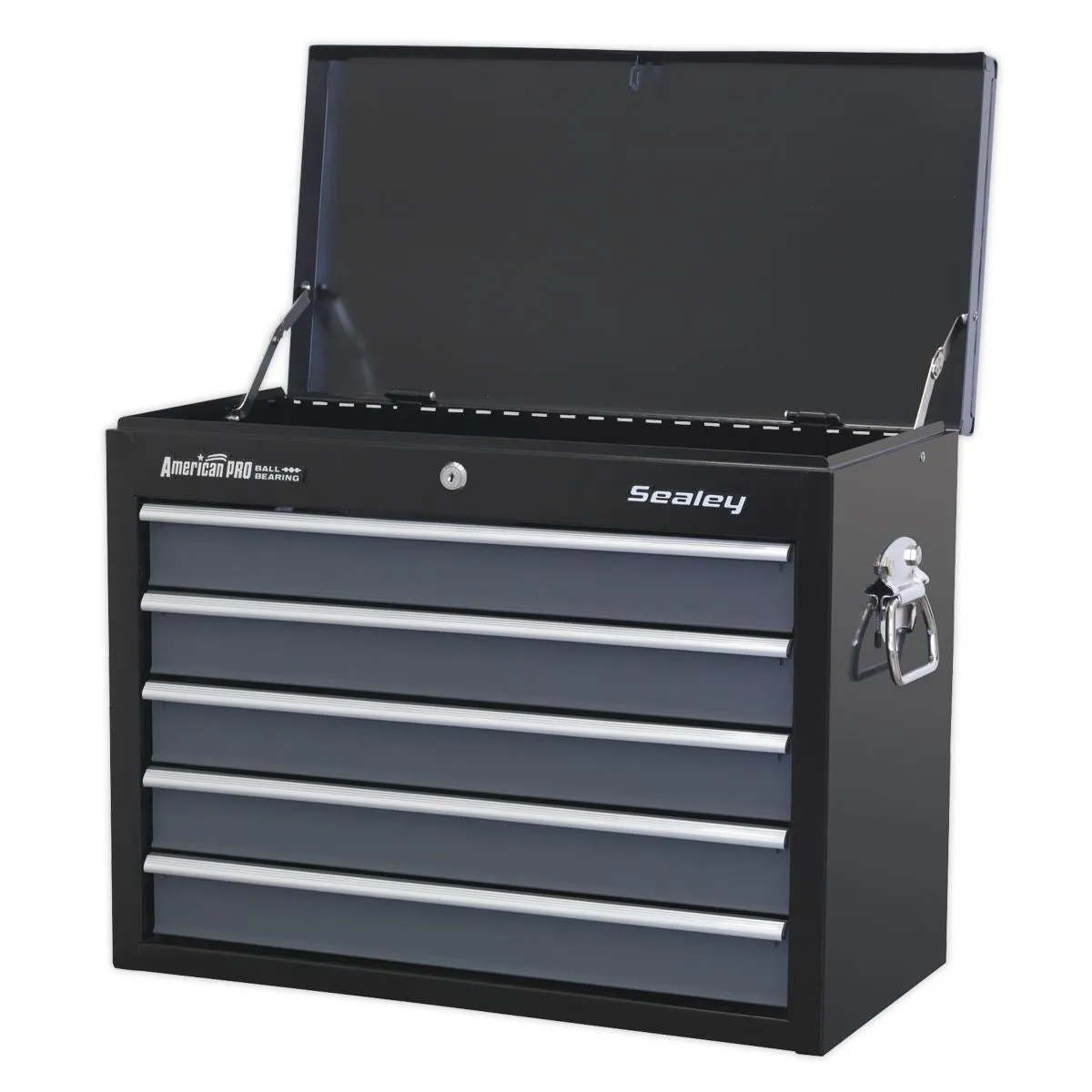 Sealey American Pro Topchest 5 Drawer with Ball-Bearing Slides - Black/Grey