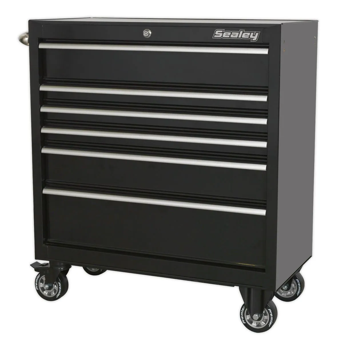 Sealey Premier Rollcab 6 Drawer 930mm Heavy-Duty Black