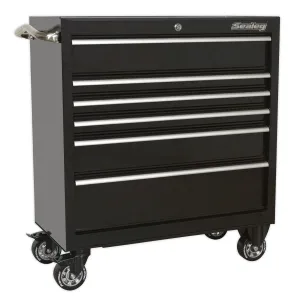 Sealey Premier Rollcab 6 Drawer 930mm Heavy-Duty Black