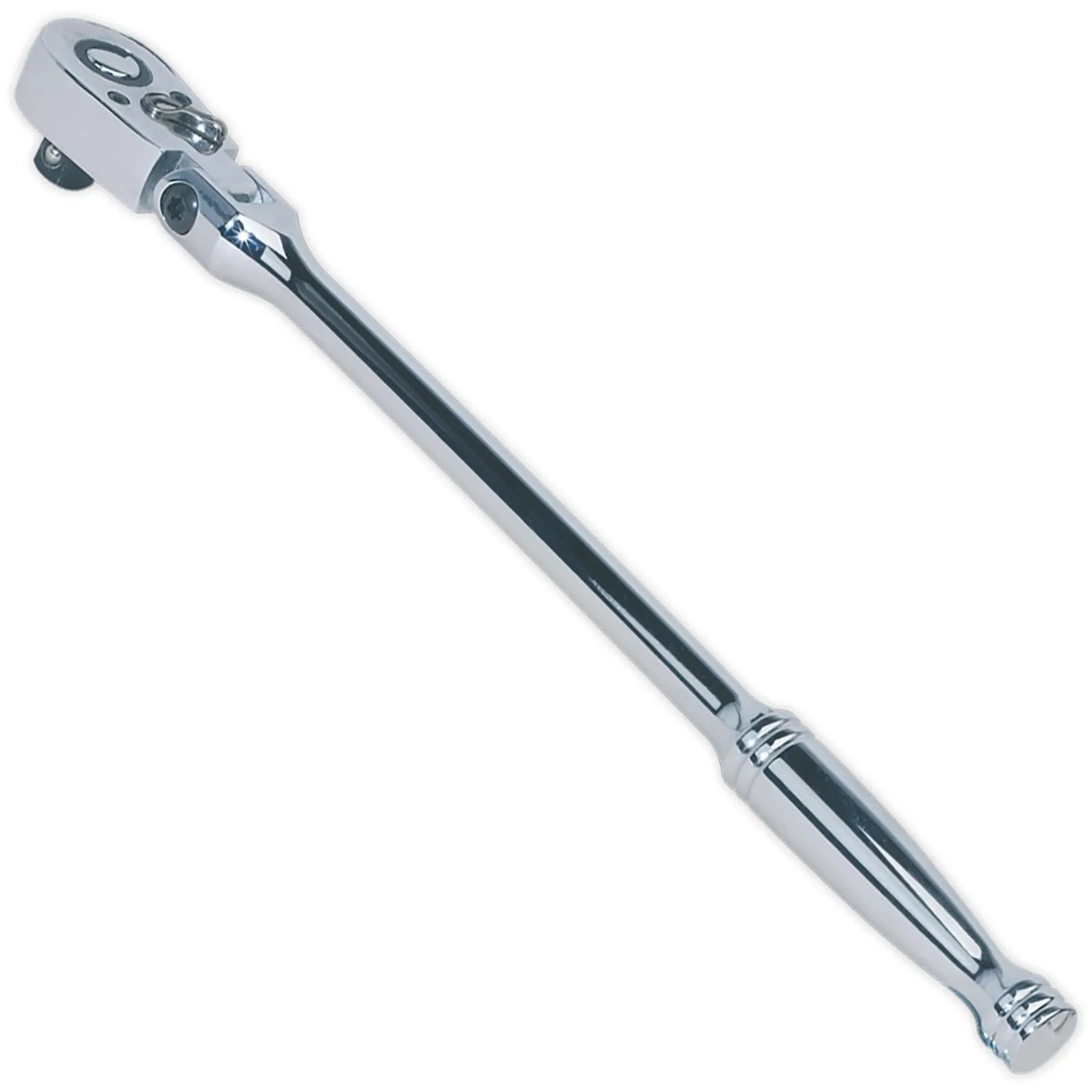 Sealey Ratchet Wrench Flexi Head 300mm 3/8" Drive Pear Head Flip Reverse