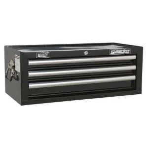 Sealey Superline Pro Mid-Box Tool Chest 3 Drawer with Ball-Bearing Slides - Black