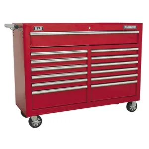 Sealey Superline Pro Rollcab 13 Drawer with Ball-Bearing Slides - Red