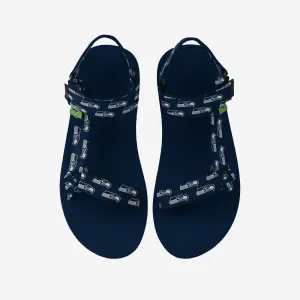 Seattle Seahawks Womens Repeat Logo Strap Sandal