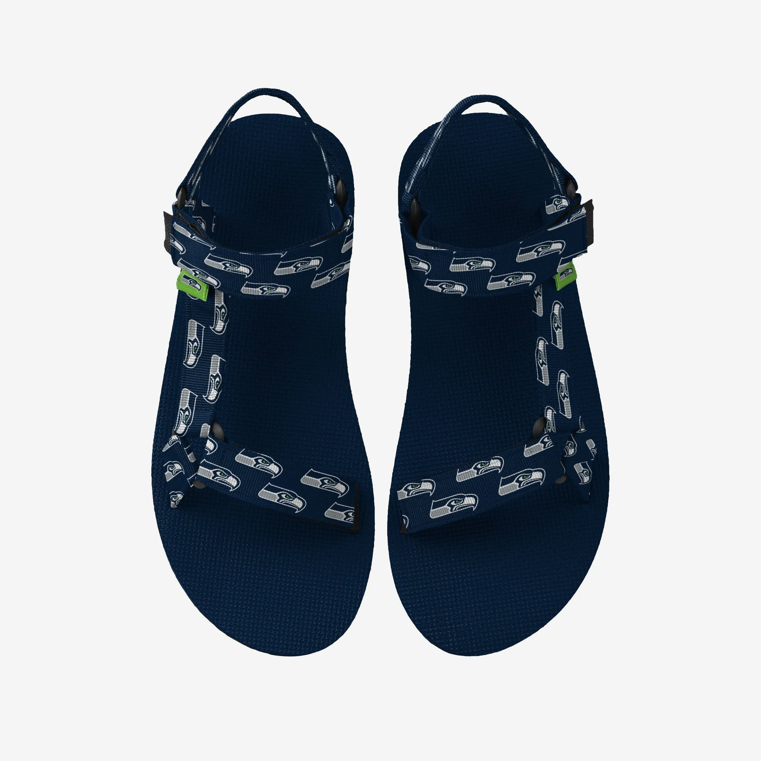 Seattle Seahawks Womens Repeat Logo Strap Sandal