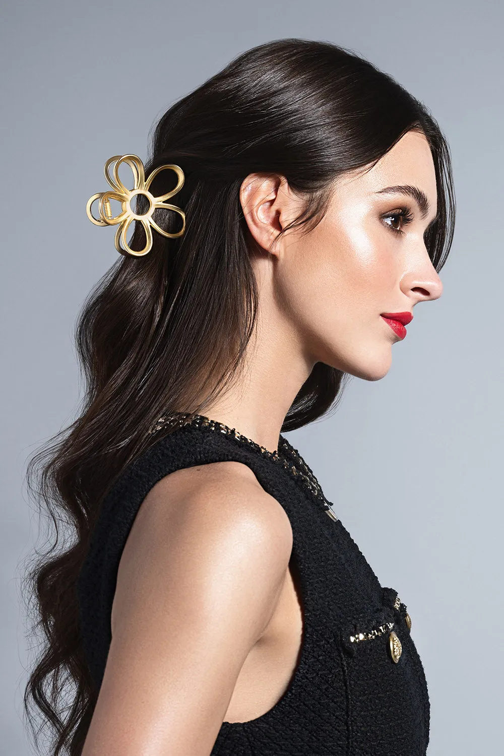 Secret Garden Flower Claw Clip - Gilded