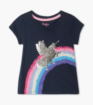 Shimmer Unicorn Flip Sequin Tee