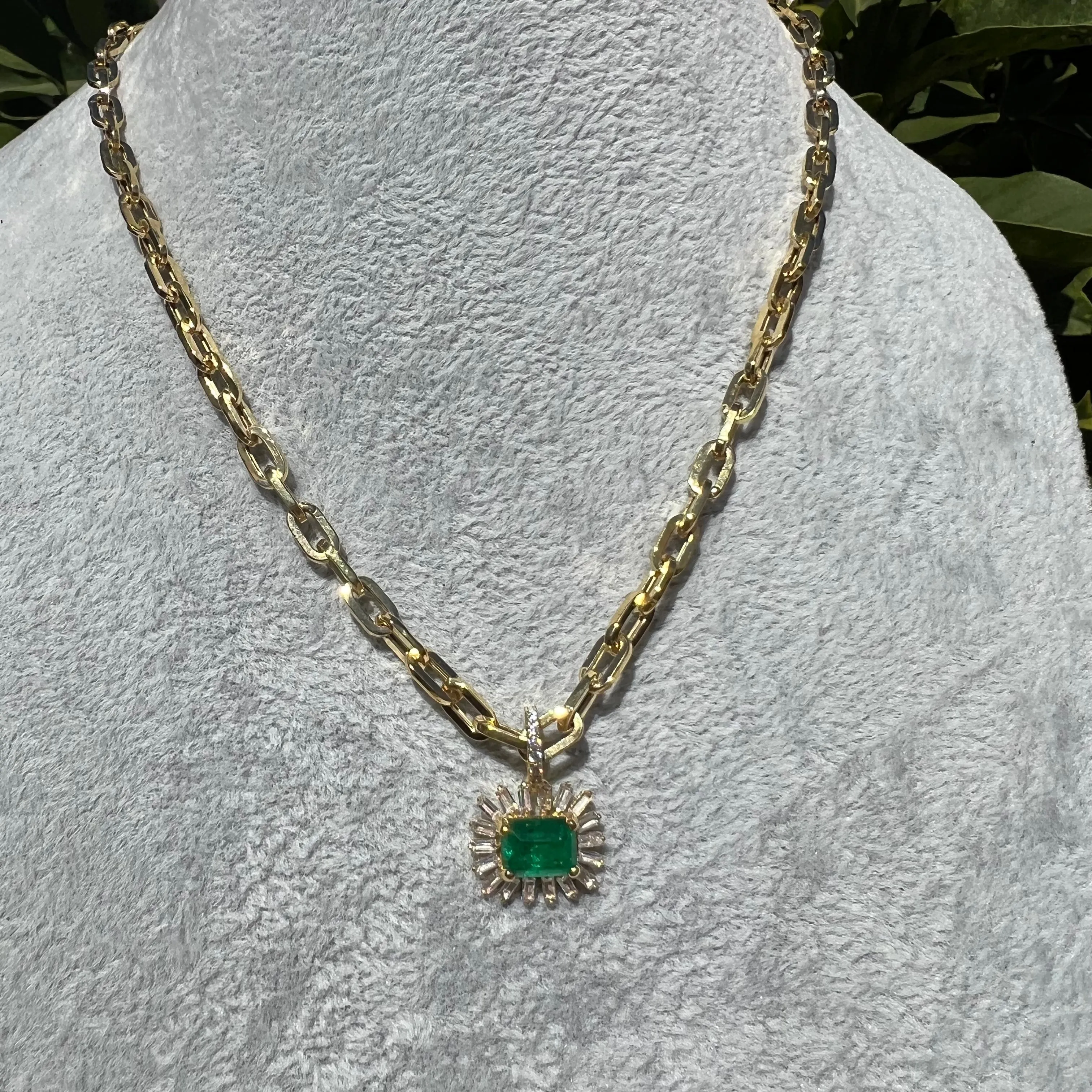 Silver gold plated “Soleil” paperclip chain necklace