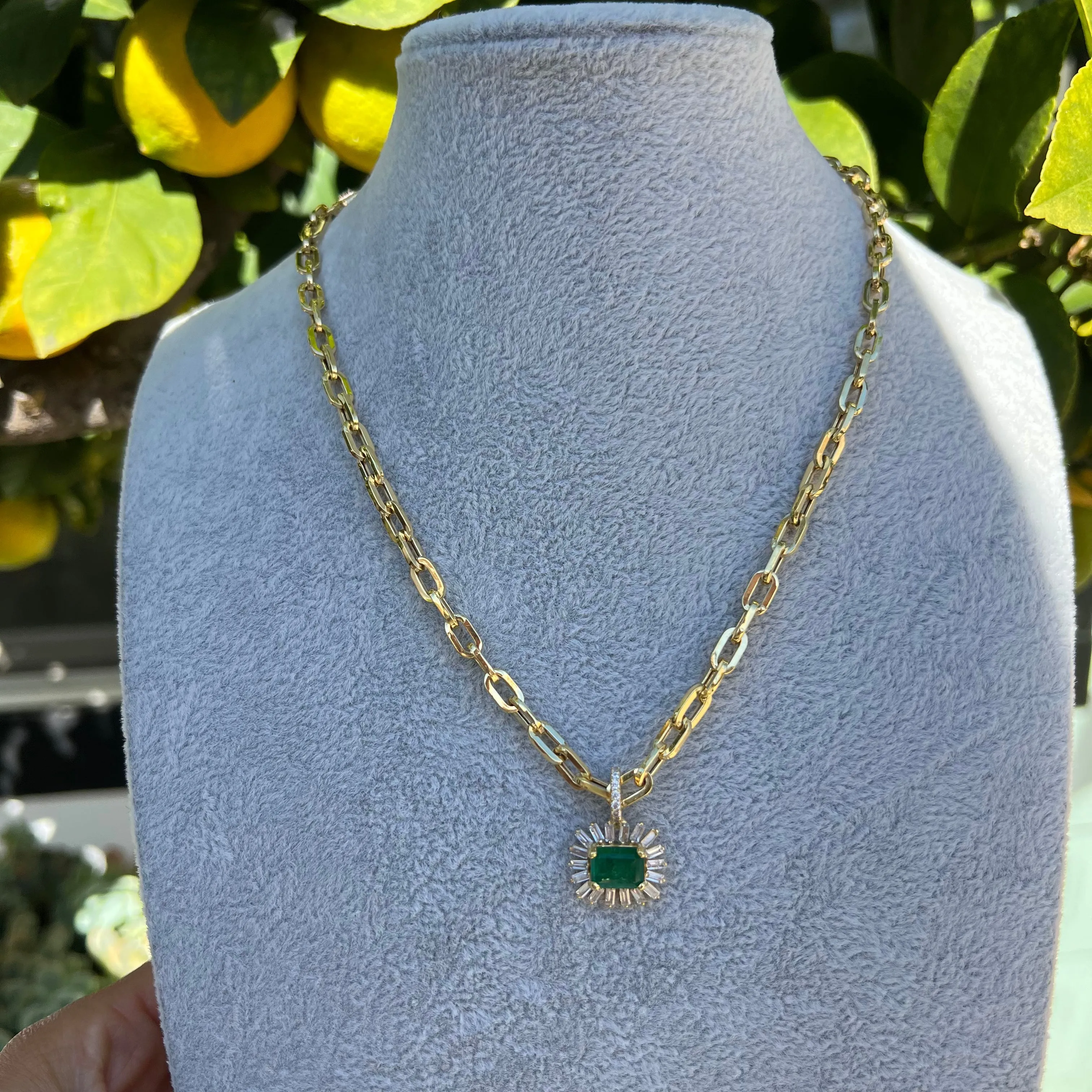 Silver gold plated “Soleil” paperclip chain necklace