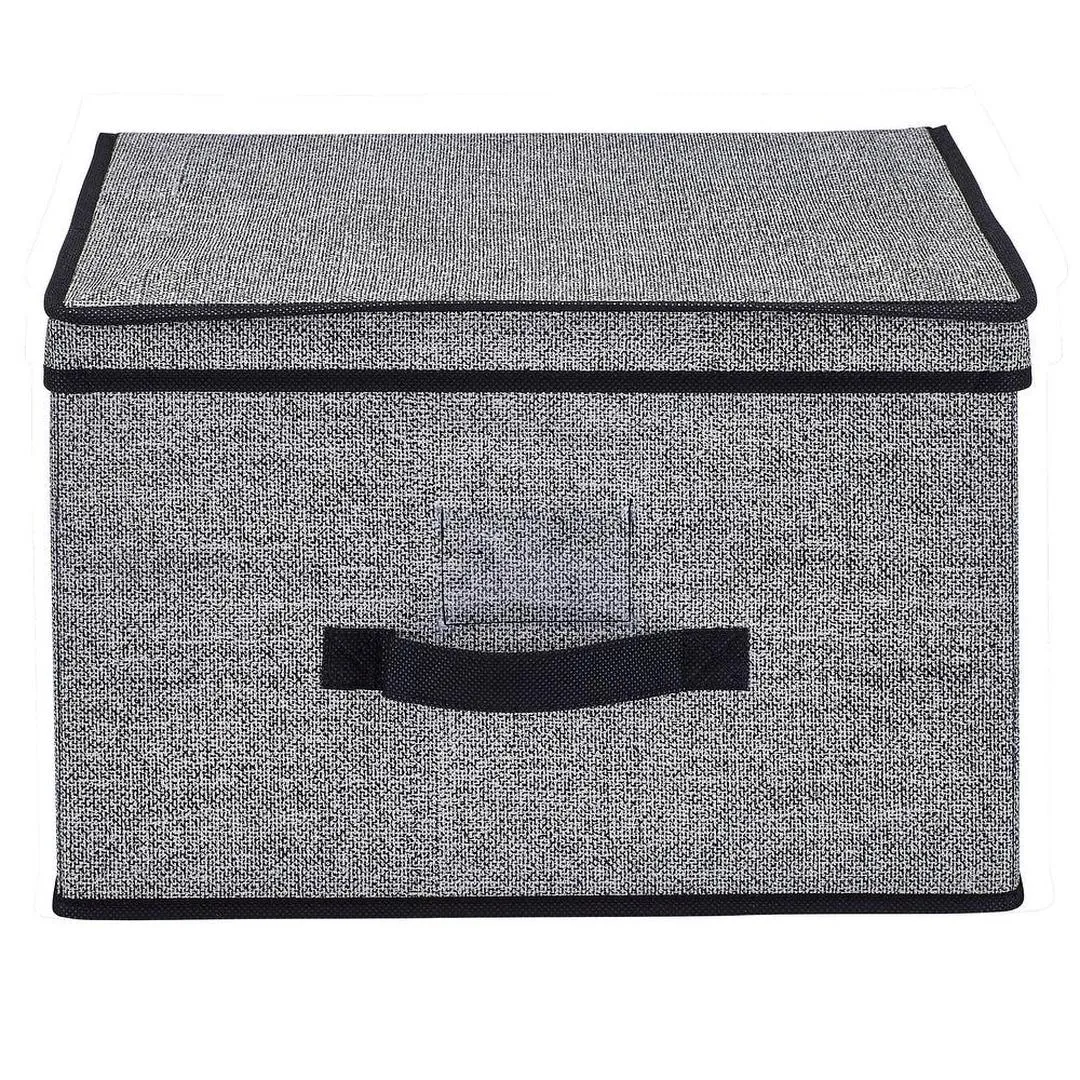 Simplify Jumbo Black Storage Box - L16"x W16"x H10"