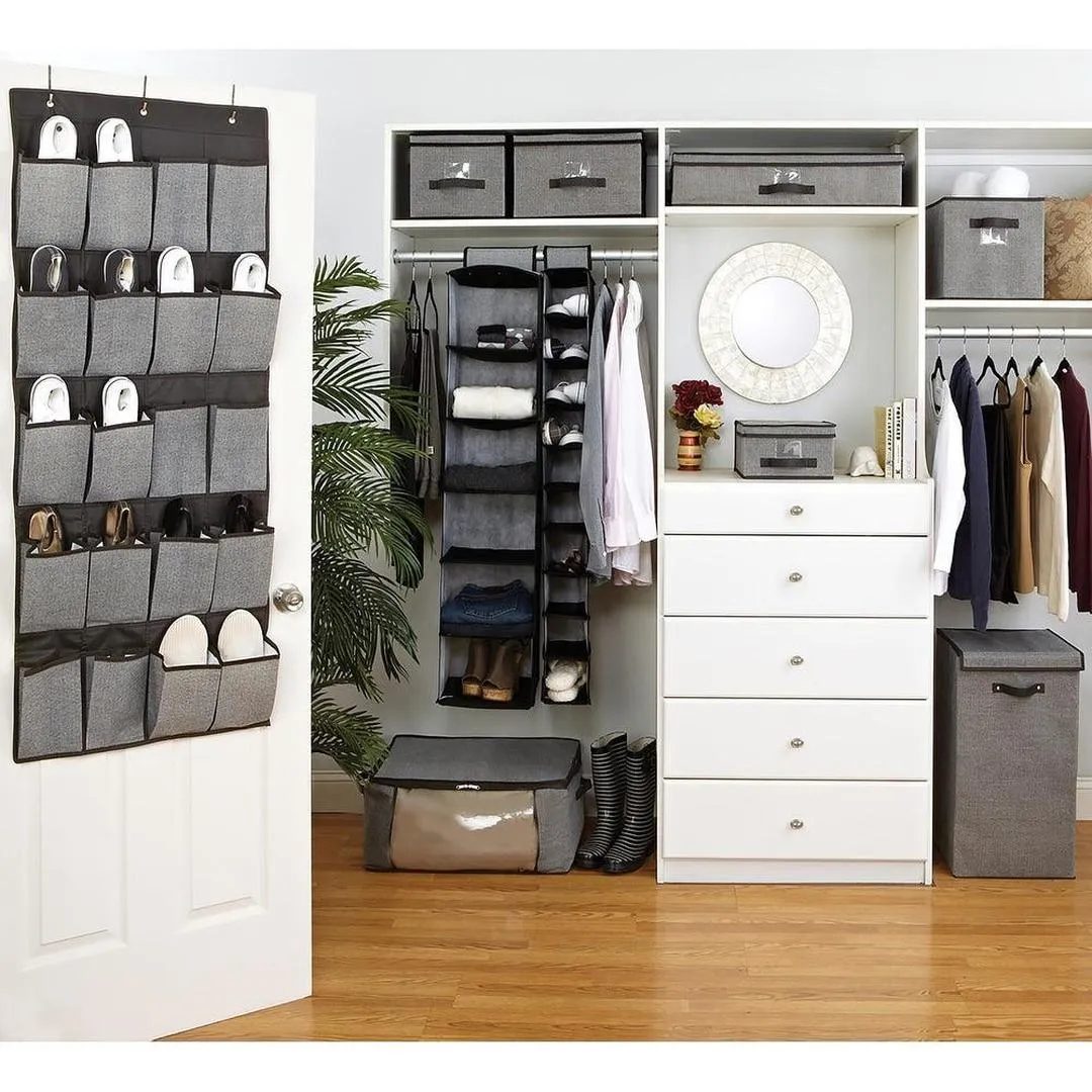 Simplify Jumbo Black Storage Box - L16"x W16"x H10"