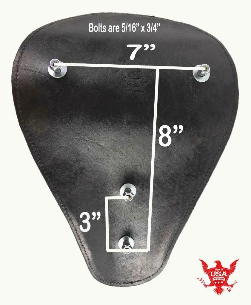 Spring Seat Harley Chopper Bobber Softail Dyna Indian 11X16 BlackWhite Alligator