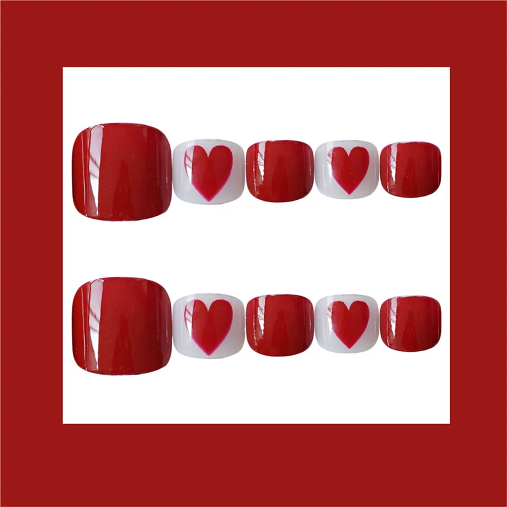 Square Toe Positive Red Love