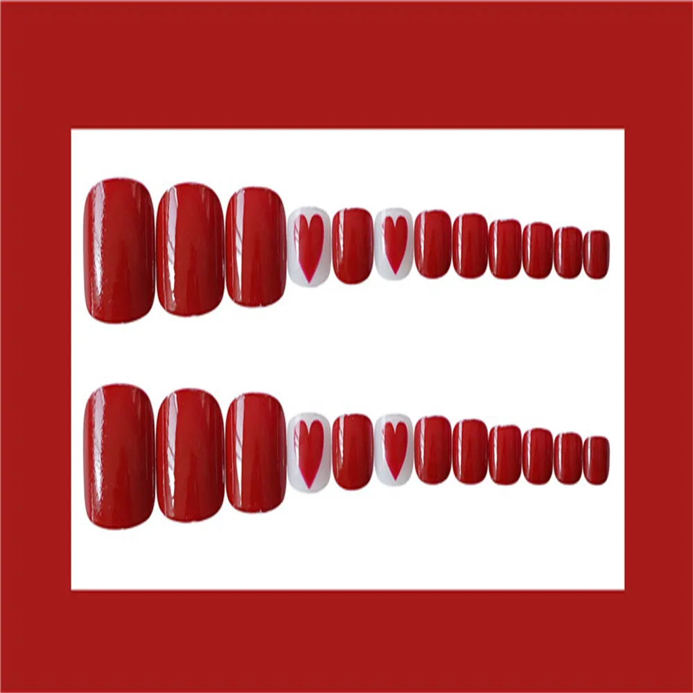 Square Toe Positive Red Love