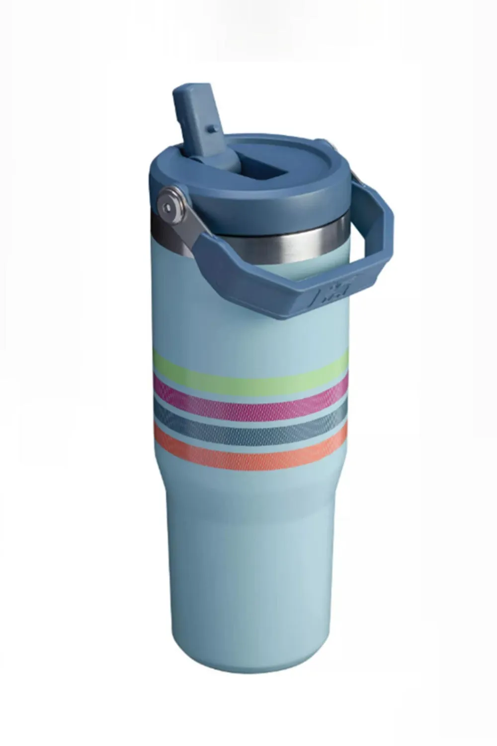 Stanley 30 oz The Varsity IceFlow Flip Straw Tumbler in Seafoam Stripe | 10-09993-359